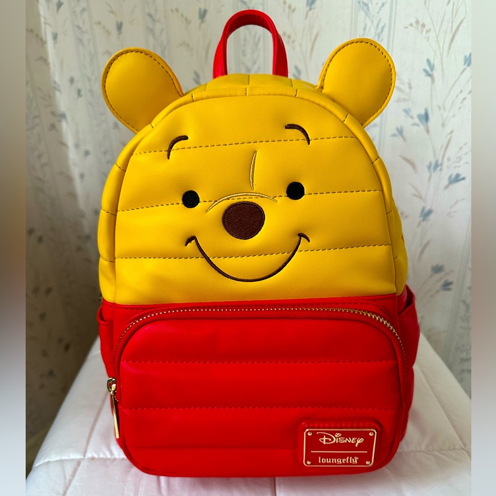 Loungefly Disney Winnie the Pooh Yellow and Red Backpack